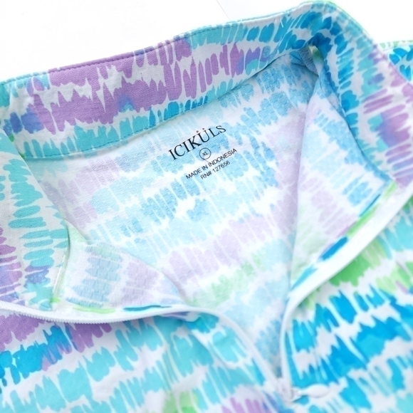 ICIKÜLS Knit Golf Tennis Exercise Top Open Mesh ½ Sleeve  Sz XL - Picture 13 of 16